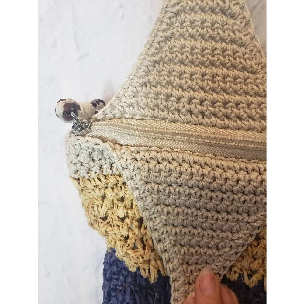 THE SAK Crochet Multi-Color Hobo Shoulder Bag